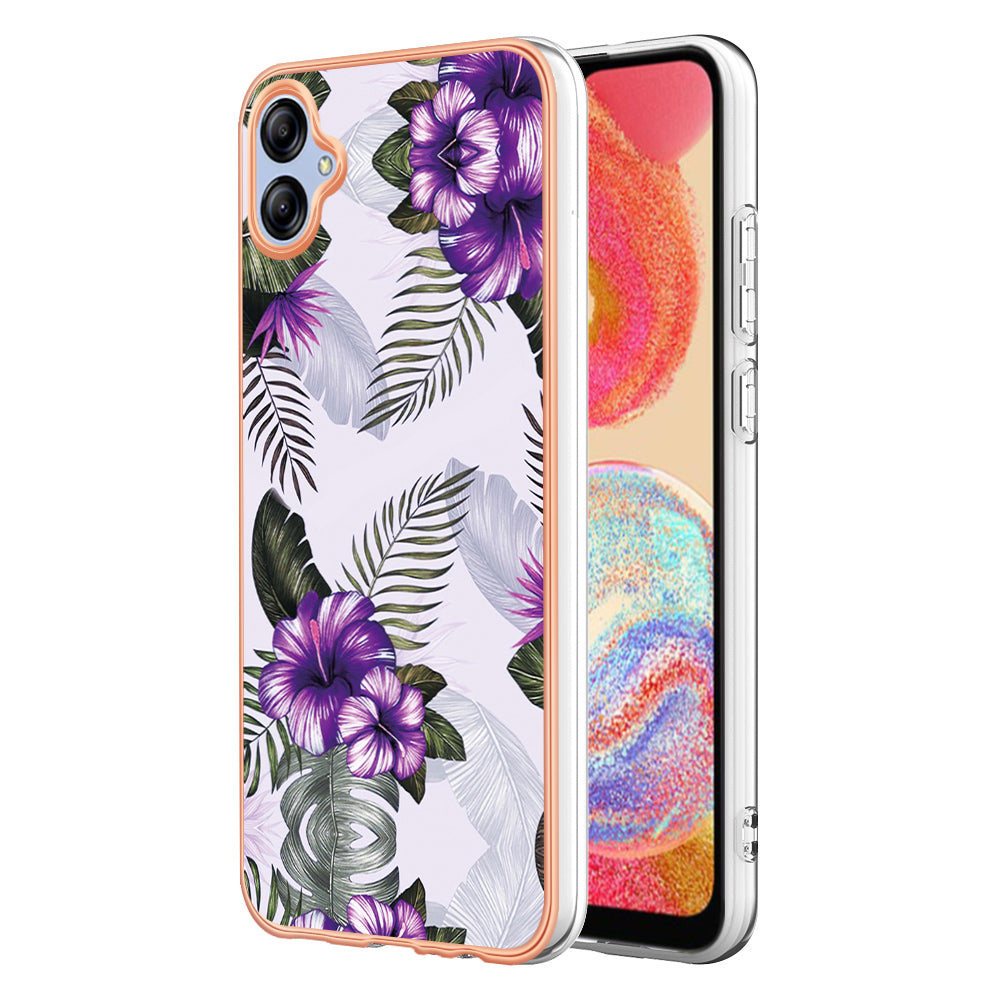 YB IMD Series-1 for Samsung Galaxy A04e 4G / F04 4G / M04 4G IMD TPU Phone Case Electroplating Marble Floral Pattern Cover YB IMD Series-1 for Samsung Galaxy A04e 4G / F04 4G / M04 4G IMD TPU Phone Case Electroplating Marble Floral Pattern Cover